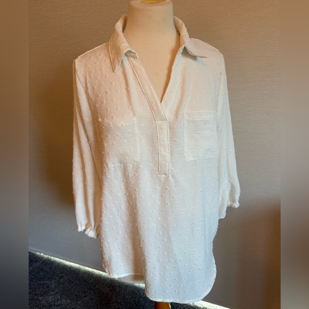 Papermoon White Textured Blouse